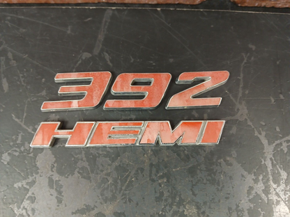 Dodge 392 Hemi Engine Emblem Silver and Red Decal