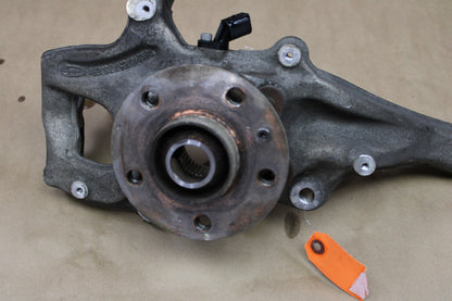 12-18 AUDI S7 FRONT DRIVER LH SPINDLE KNUCKLE CONTROL ARMS KNEE ASSY. 4G0407241C
