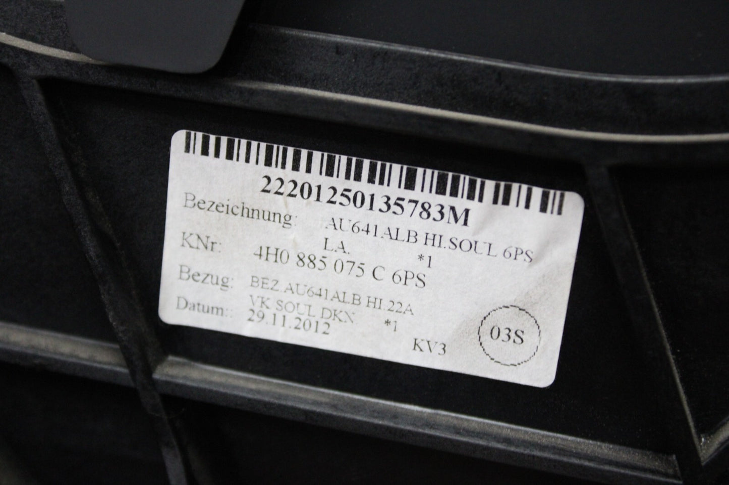 2002 Audi S4 Front Floor Center Console Armrest Assembly Black 4H0 885 075 C