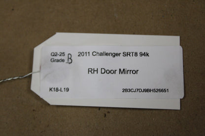 SCUFFED 2009-2012 Dodge Challenger SRT Passenger RH Side Power Door Mirror OEM