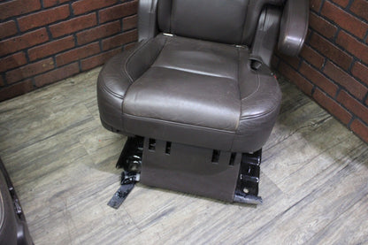 2010-2011 Cadillac Escalade Complete Full Front Rear Seat Set Brown Leather OEM