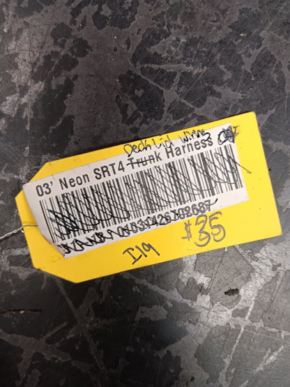 2003 Dodge Neon SRT4 Trunk Deck Lid Wiring Harness 05084535AA