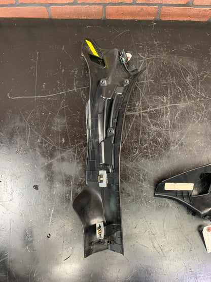 2015-2023 DODGE CHARGER REAR SET OF LH AND RH SIDE DOOR SILL SCUFF PLATE PANELS.