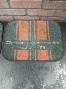 2016 Dodge Challenger SRT8 Custom Red and Black Floor Mat Set