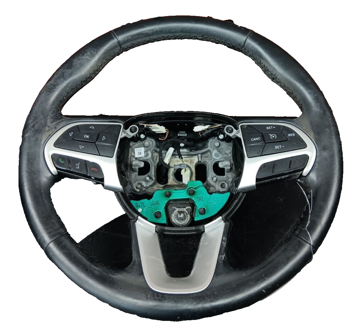 2015-2023 Dodge Challenger R/T Scat Pack Steering Wheel Black Leather 5le631x9ac