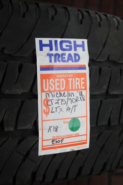 Michelin 18" LT 275/70R18 LTX A/T Used Tire 9/32nds