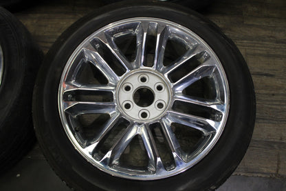 2007-2014 Cadillac Escalade Full 22” Wheel Set 22x9 Silver OEM 4/32nds 9597482