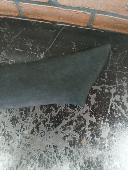 2008-2014 DODGE CHALLENGER OEM LEFT SIDE A PILLAR DARK SLATE GENUINE SUEDE.