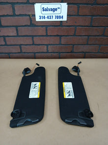 17-23 Dodge Challenger T/A Extendable Left & Right Sun Visor Set Pair OEM Black