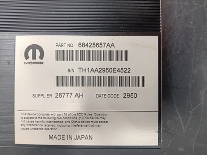 2017-2023 Charger/Challenger/300 Radio Audio Amp Amplifier 68425657aa