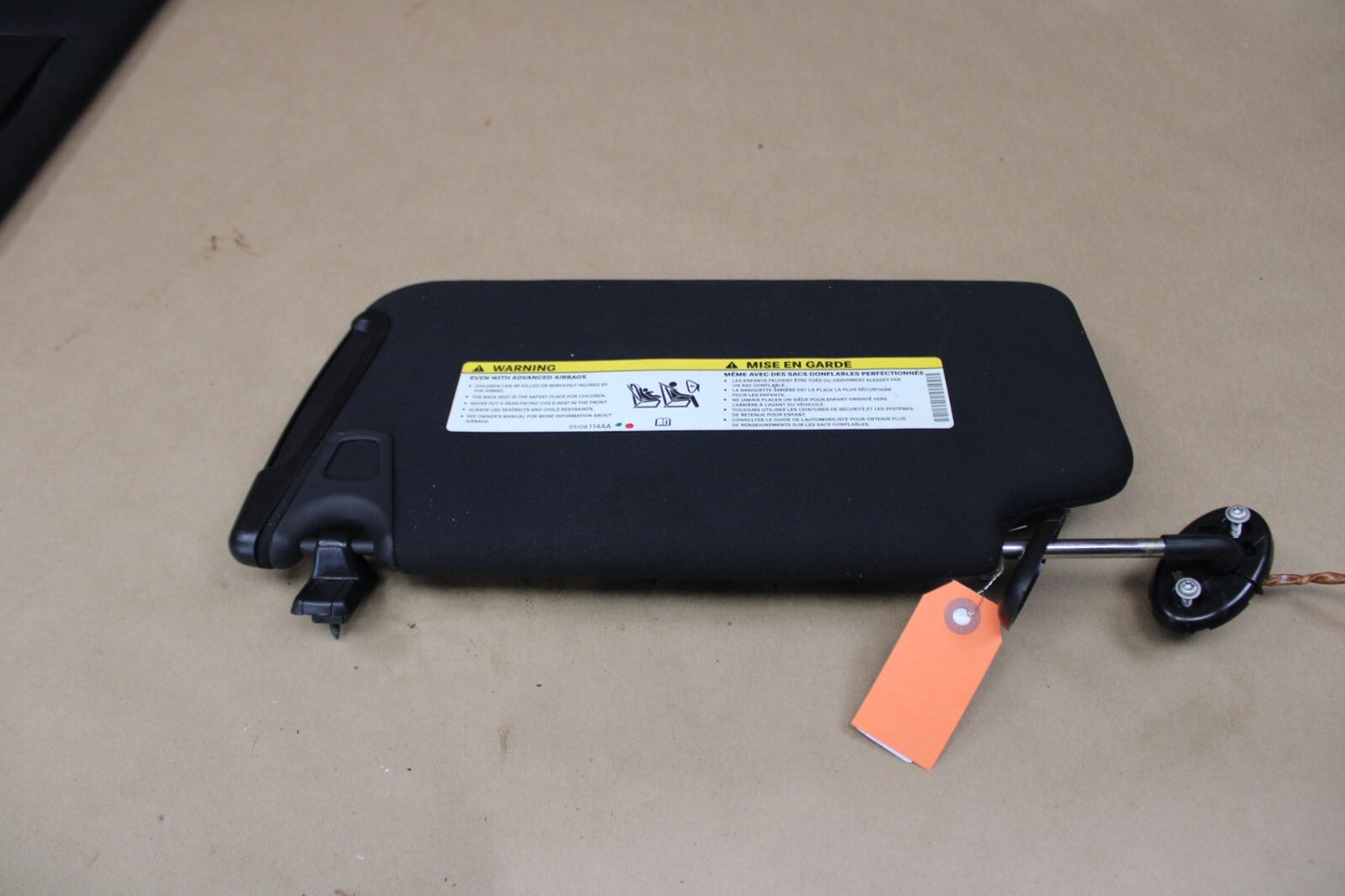 2015-2023 DODGE CHARGER R/T LEFT RIGHT BLACK SUN VISOR SET OF 2 OEM