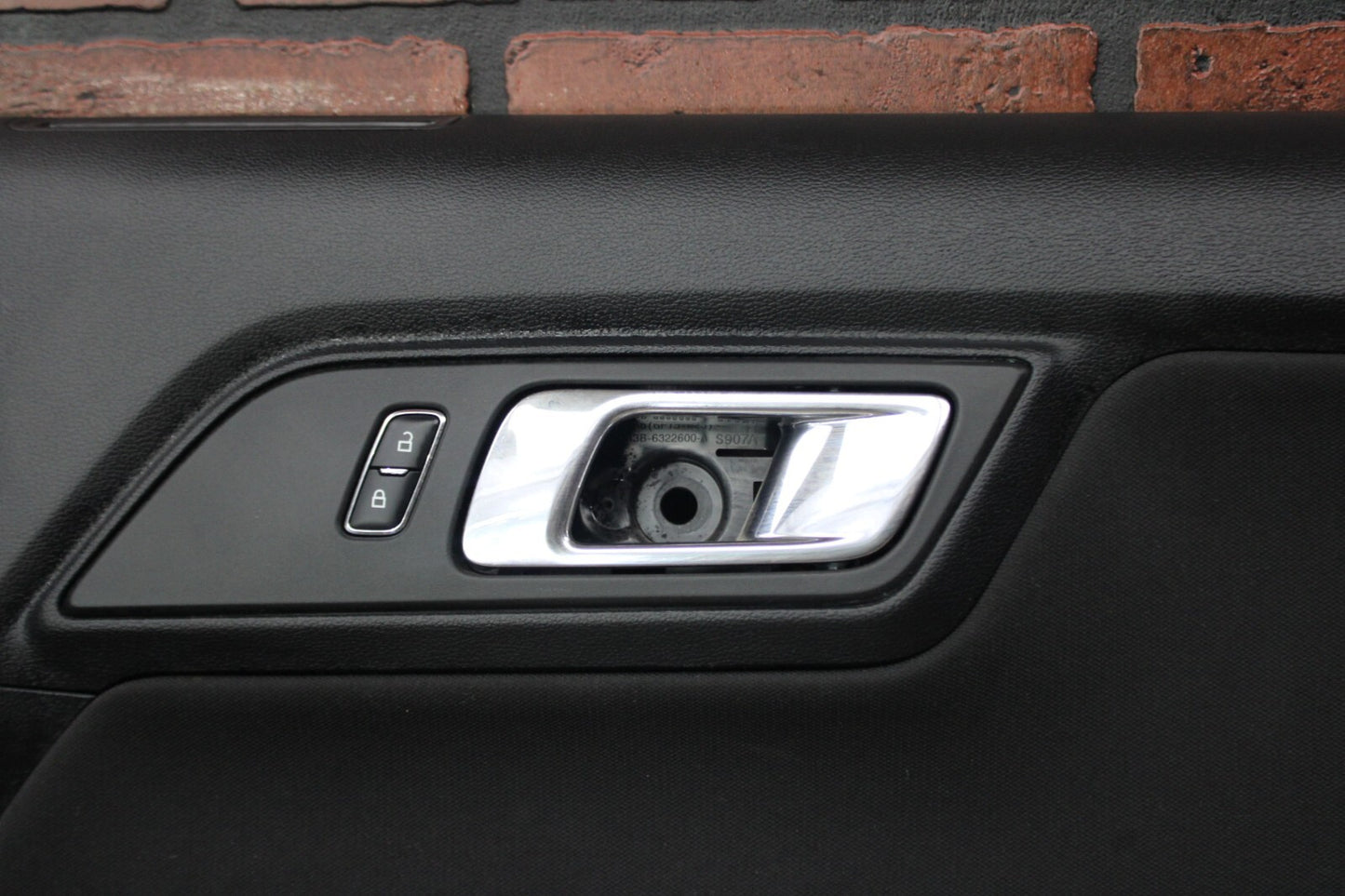 2015-2023 Mustang GT Black Suede Insert Passenger Right Interior Door Trim Panel