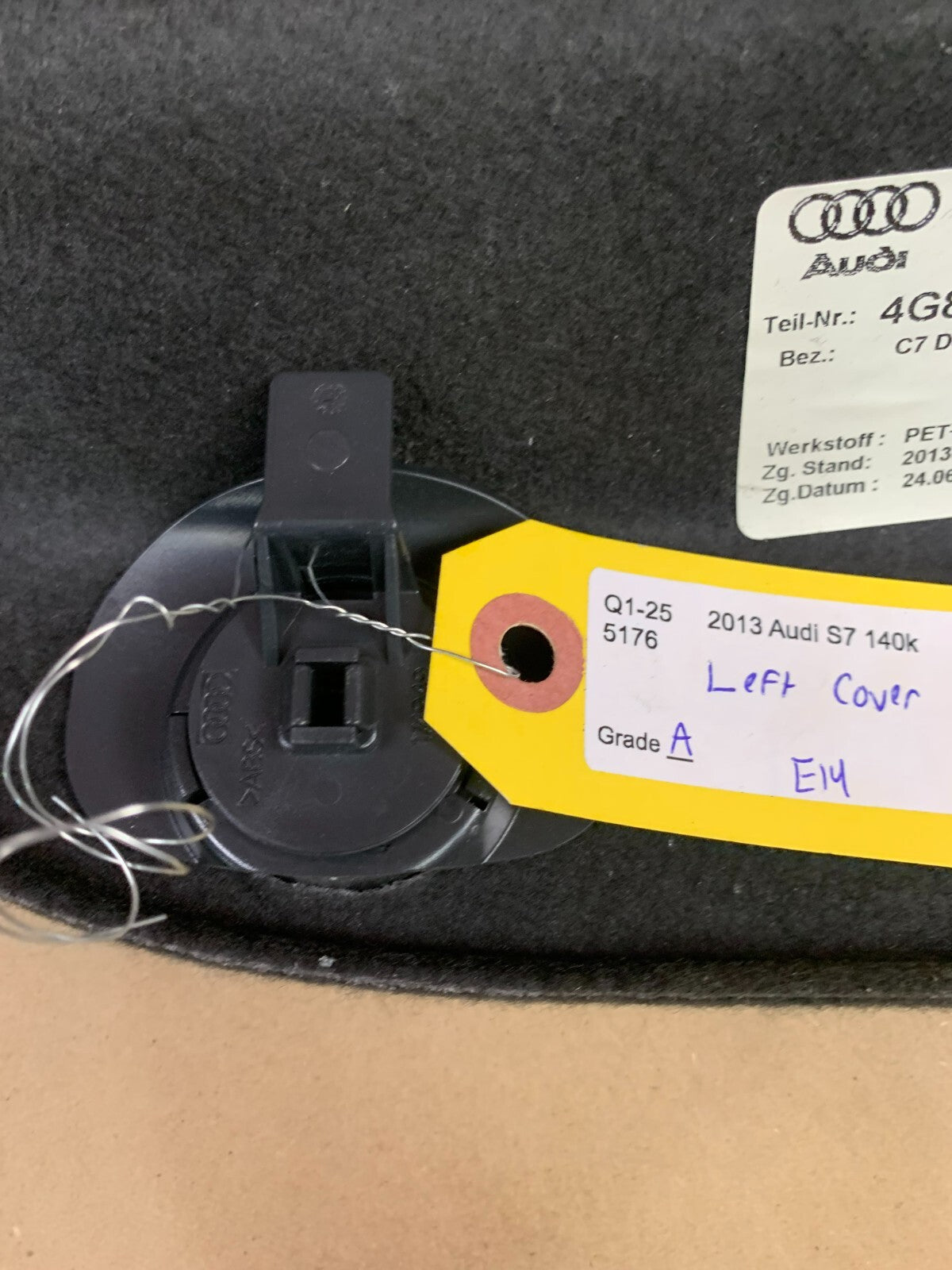 2012-2018 AUDI A6 A7 C7 TRUNK LEFT SIDE QUARTER PANEL FLAP COVER LID PANEL OEM
