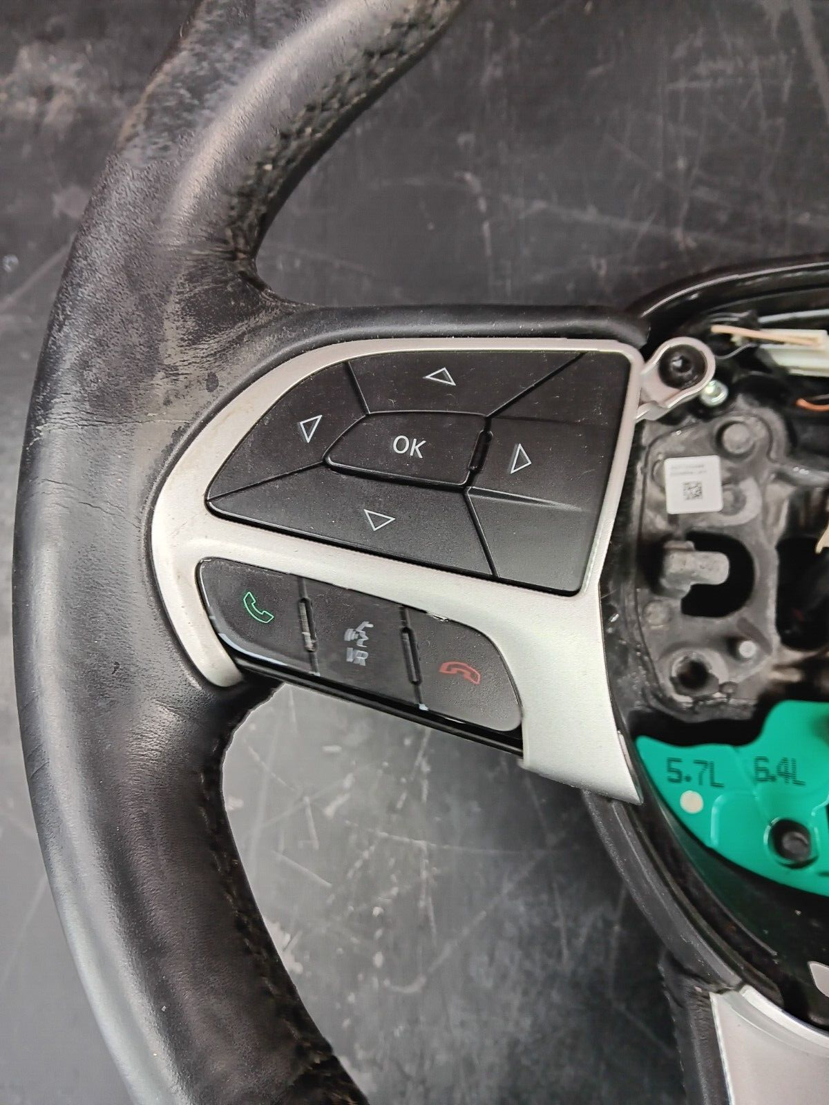 2015-2023 Dodge Challenger R/T Scat Pack Steering Wheel Black Leather 5le631x9ac