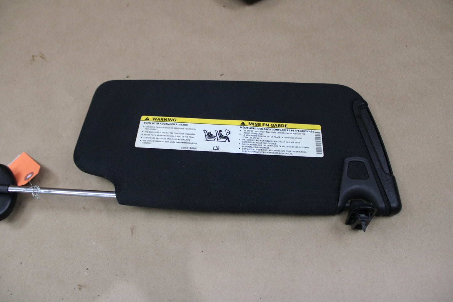 2015-2023 DODGE CHARGER R/T LEFT RIGHT BLACK SUN VISOR SET OF 2 OEM