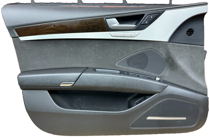 2011-2018 Audi A8 S8 D4 Front Left Driver Door Trim Cover Panel Card Memory Wood
