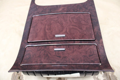 07-14 Cadillac Escalade Center Console Bezel Cup Holder Panel Assembly Ruby Burl