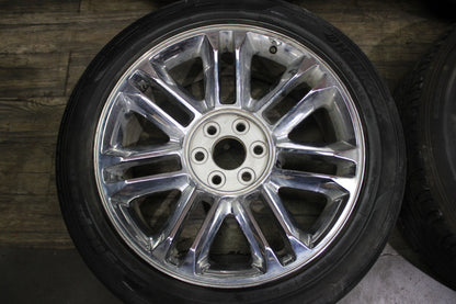 2007-2014 Cadillac Escalade Full 22” Wheel Set 22x9 Silver OEM 4/32nds 9597482