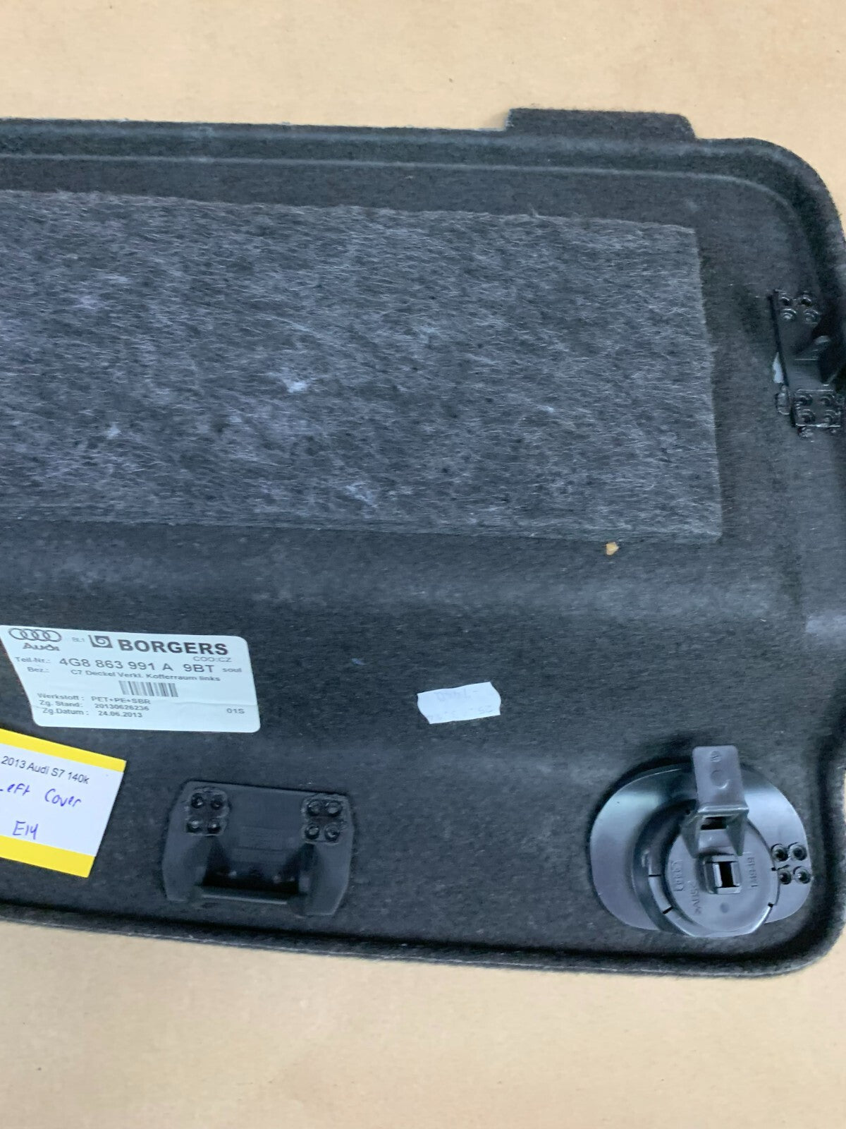 2012-2018 AUDI A6 A7 C7 TRUNK LEFT SIDE QUARTER PANEL FLAP COVER LID PANEL OEM