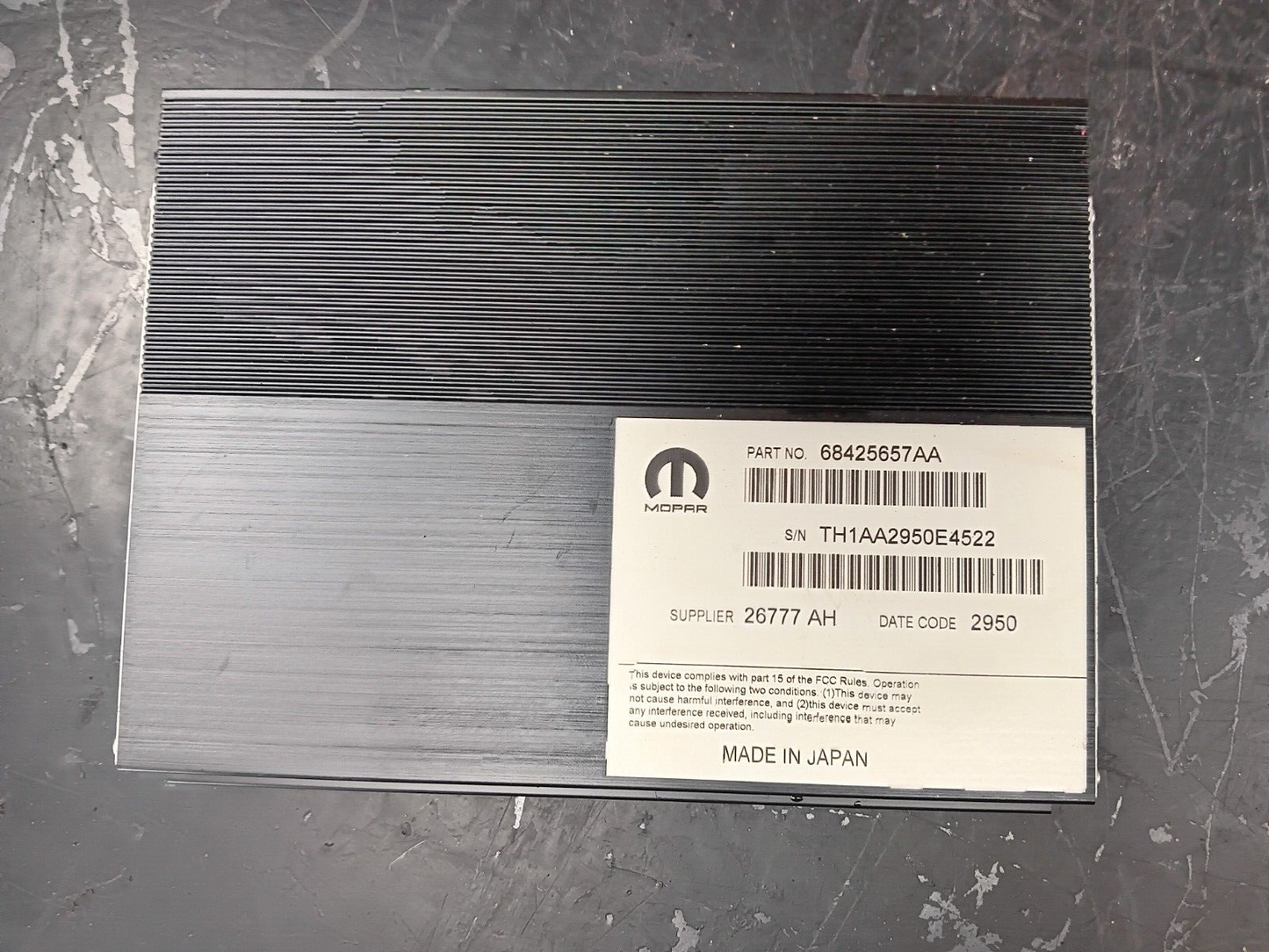 2017-2023 Charger/Challenger/300 Radio Audio Amp Amplifier 68425657aa