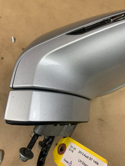 2013-2018 Audi S7/A7/RS7 Driver LH Side Door Mirror Assembly Gray