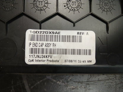 2011-2023 Dodge Charger Passenger RH Side Dashboard Dash End Cap 1qd22dx9ae