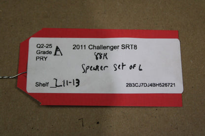 2011 Dodge Challenger SRT8 Sound Audio Speaker Set of 6 05059067AC 05059068AC