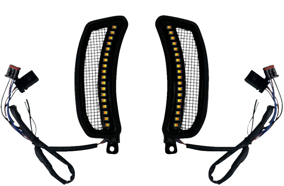 Custom Dynamics Low Rider ST Fairing Vent Lights 2040-3229 Amber/White