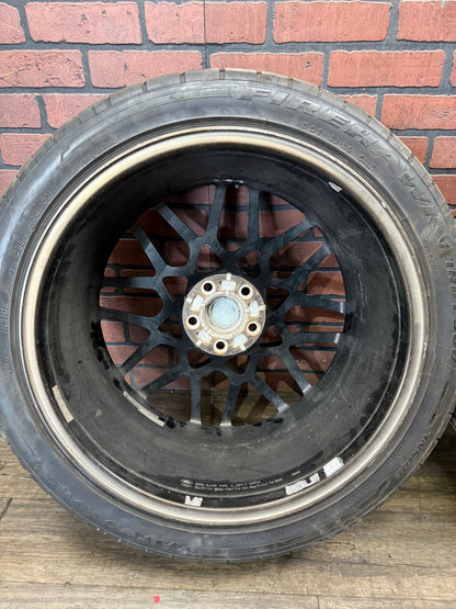Used OEM Ford Mustang GT500 SVT Staggered Wheel and Tire Set 20x9.5, 19x9.5