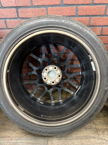 Used OEM Ford Mustang GT500 SVT Staggered Wheel and Tire Set 20x9.5, 19x9.5