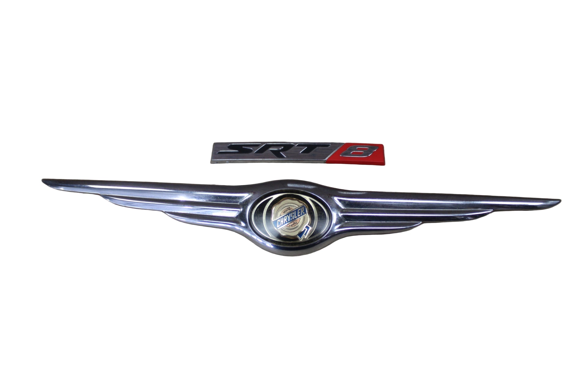 Chrysler 300 SRT8 Emblem Chrome Badge SRT-8 Nameplate Set OEM