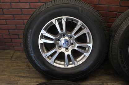 2015-2020 Ford F-150 18x7.5 6 Lug 6 Split Spoke Silver Wheel Rim Set Tires