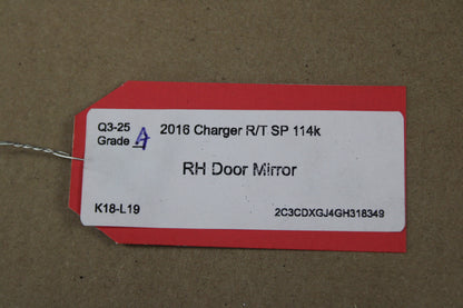 2011-2019 Dodge Charger Passenger Right Side View Mirror Power Heated Memory