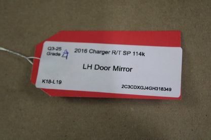 11-19 Dodge Charger Driver Left Side View Mirror Power Heated Memory Blind spot