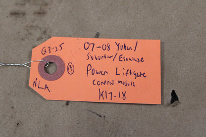 2007 2008 Cadillac Escalade Tailgate Liftgate Gate Hatch Computer Control Module