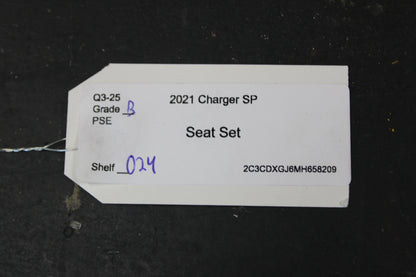 20-23 Dodge Charger Scat Pack 6.4L Black Leather Front Rear Seats Set