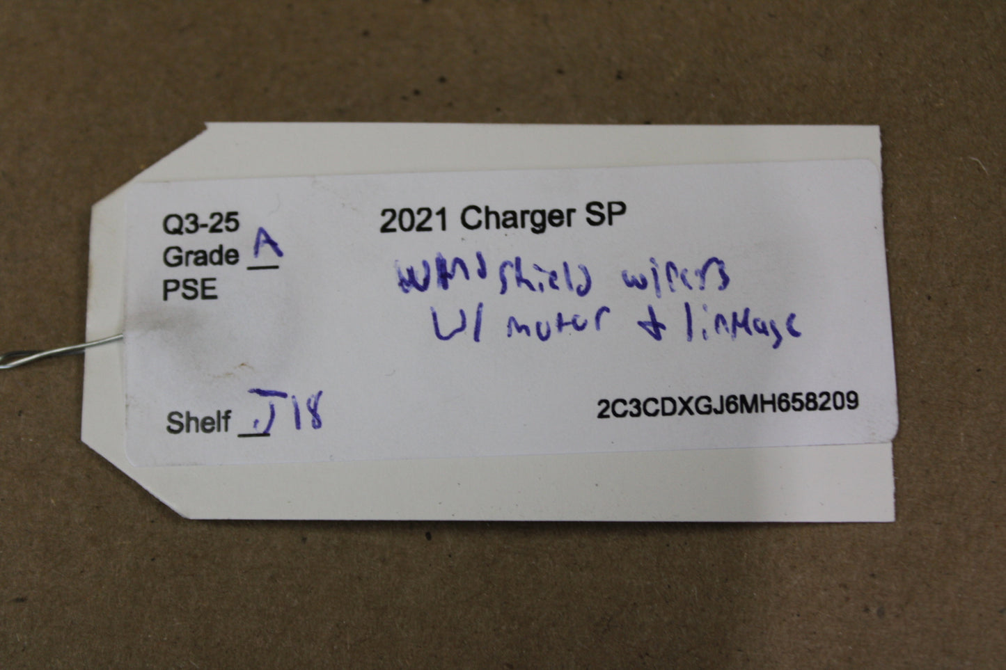 13-23 OEM Dodge Charger Front Windshield Wiper Linkage W/ Motor 68082728AF