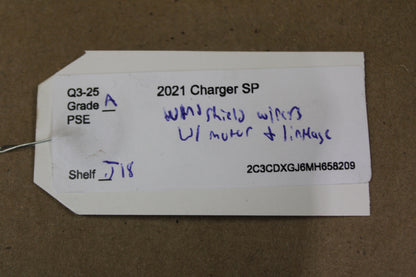 13-23 OEM Dodge Charger Front Windshield Wiper Linkage W/ Motor 68082728AF