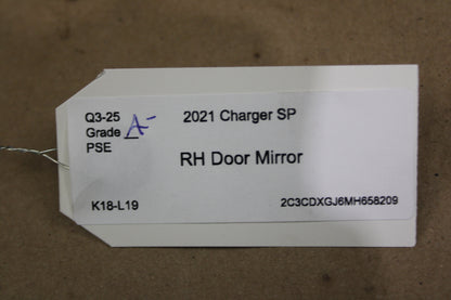 20-22 CHARGER Painted RH Passenger Power Heated Memory Door Mirror OEM