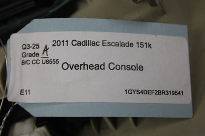 07-13 Escalade Overhead Console Dome Map Lights Lamp W/ Switches Assembly