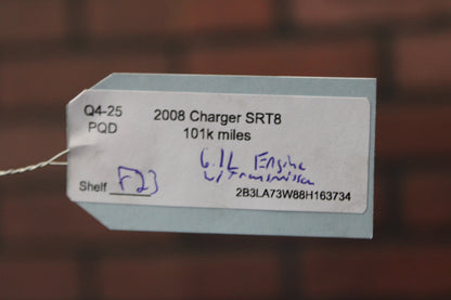 Charger Challenger 300 6.1L Hemi Engine Nag1 Automatic Transmission Pullout